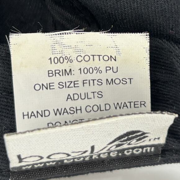 Vtg Bozkee Arizona Diamondbacks Baseball Hat Black Red Snakeskin Bill Snapback - Picture 8 of 9